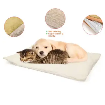 

Soft Pet Dogs Mats Puppy Winter Warm Bed House Nest Pads pet Dog Product Supplies Kennel Mats Automatic heating don't Plug