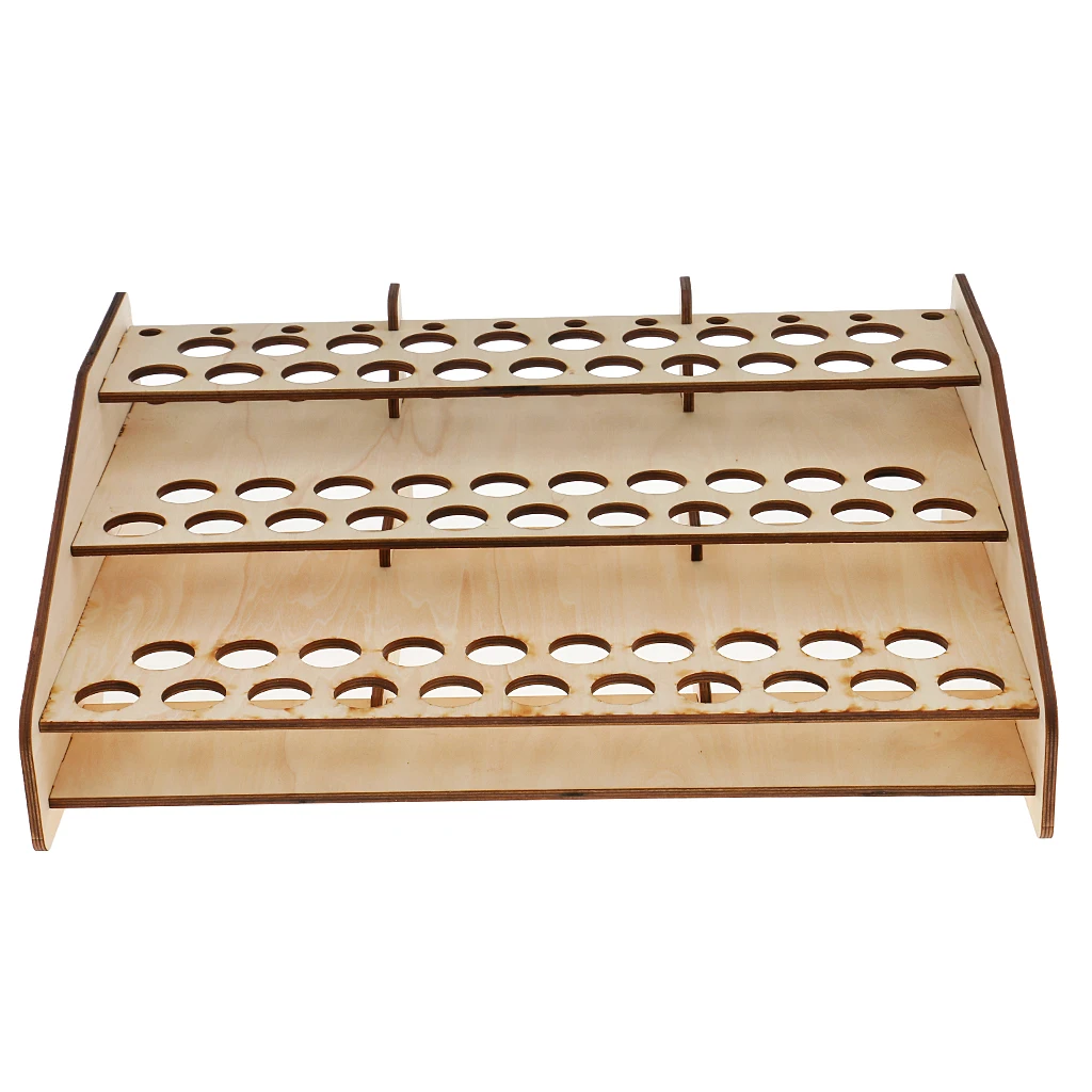 Wood Paint Bottles Rack Model Painting Brushes Tools Organizer Storage Holder Box for Hobbies Art