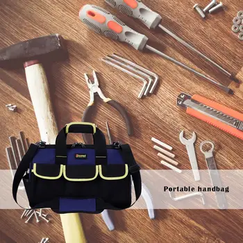 

Multi-functional Shoulder Hand Bag Hardware Electrician Toolkit Storage Tool Bag Double Thickening Strong and Durable