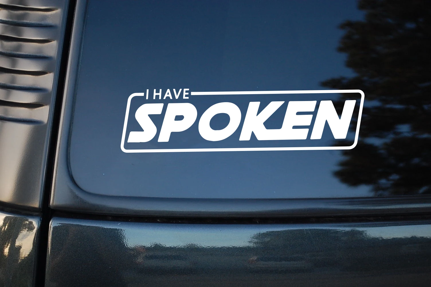 Baby Yoda 'I HAVE SPOKEN' Car Sticker Notebook Star Wars Lineup Car Window Waterproof Sticker 30*7.8cm