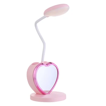 

New LED Multifunctional Small Table Lamp With Mirror And Eye Protection USB Rechargeable