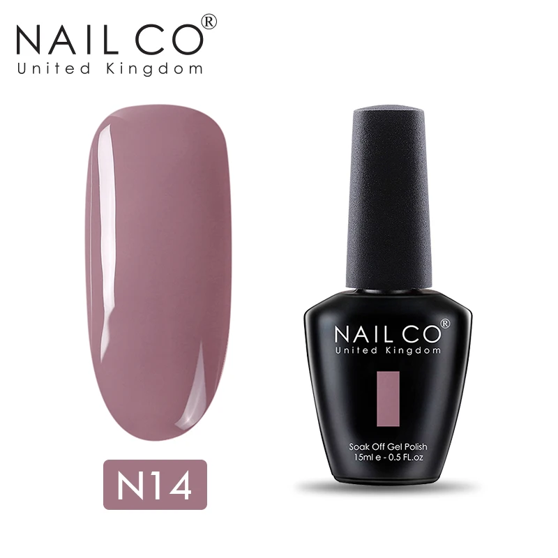 NAILCO УФ светодиодный Гель-лак для ногтей smalto Полупостоянный unghie живопись гель лак Manicura permanente замочить от ногтей Гель-лак художественный - Цвет: N14