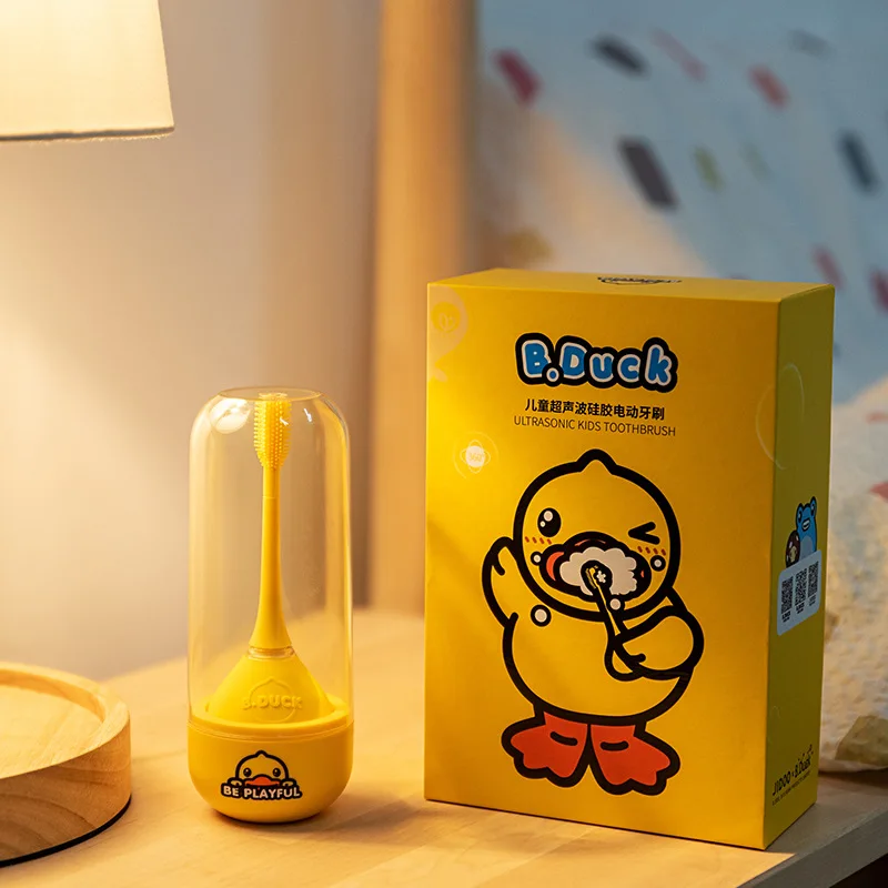 

Electric Toothbrush, 3~12 Years Small Yellow Duck Children Rechargeable Waterproof Soft Toothbrush Automatic Toothbrush