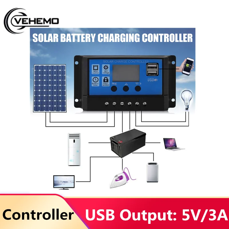 10A-50A MPPT солнечный заряд lcd MPPT контроллер открытый регулятор CE инверторы MPPT солнечный промышленный главный чип ЖК-экран