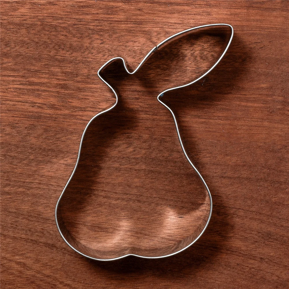 KENIAO Pear Cookie Cutter Stainless Steel 8 x 10.4 CM Fruit Biscuit Fondant Bread Sandwich DIY Kitchen Decor Tool Baking Mold