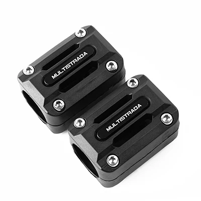 BLACK 1 пара для DUCATI MULTISTRADA 1200/1260/S/ST 2010- мотоцикл от поломок двигателя бар Защита декоративный бампер блок аксессуары - Цвет: BLACK