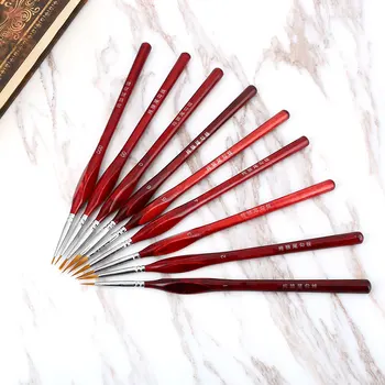 

Painting Brush Portable Multi Specification Nylon Hair Liquid Watercolour Paint School Paint Brush Wood Cartoon Writing