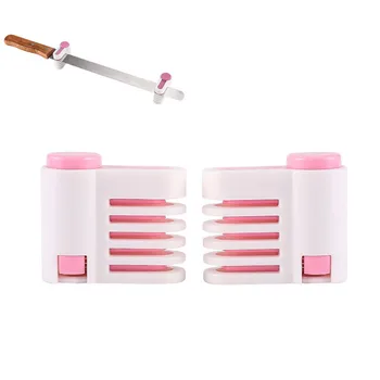 

2pcs Cake Slicer DIY Cake Bread CutterToast Slice Layered Assist Splitter Bread Layerer Cutting Fixator Tools for Kitchen
