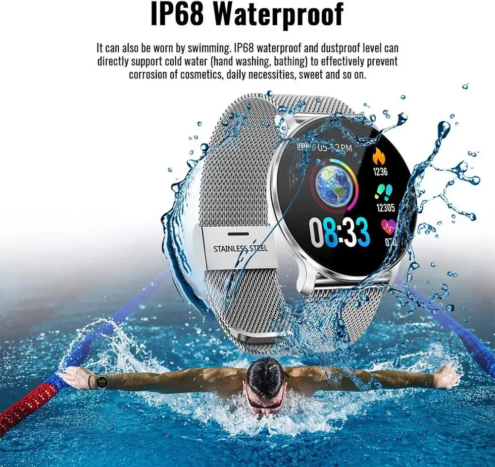 Tagobee ny03s atividade inteligente trackers relógio monitor de freqüência cardíaca fitness masculino feminino relógio pulseiras à prova dip68 água ip68 android ios