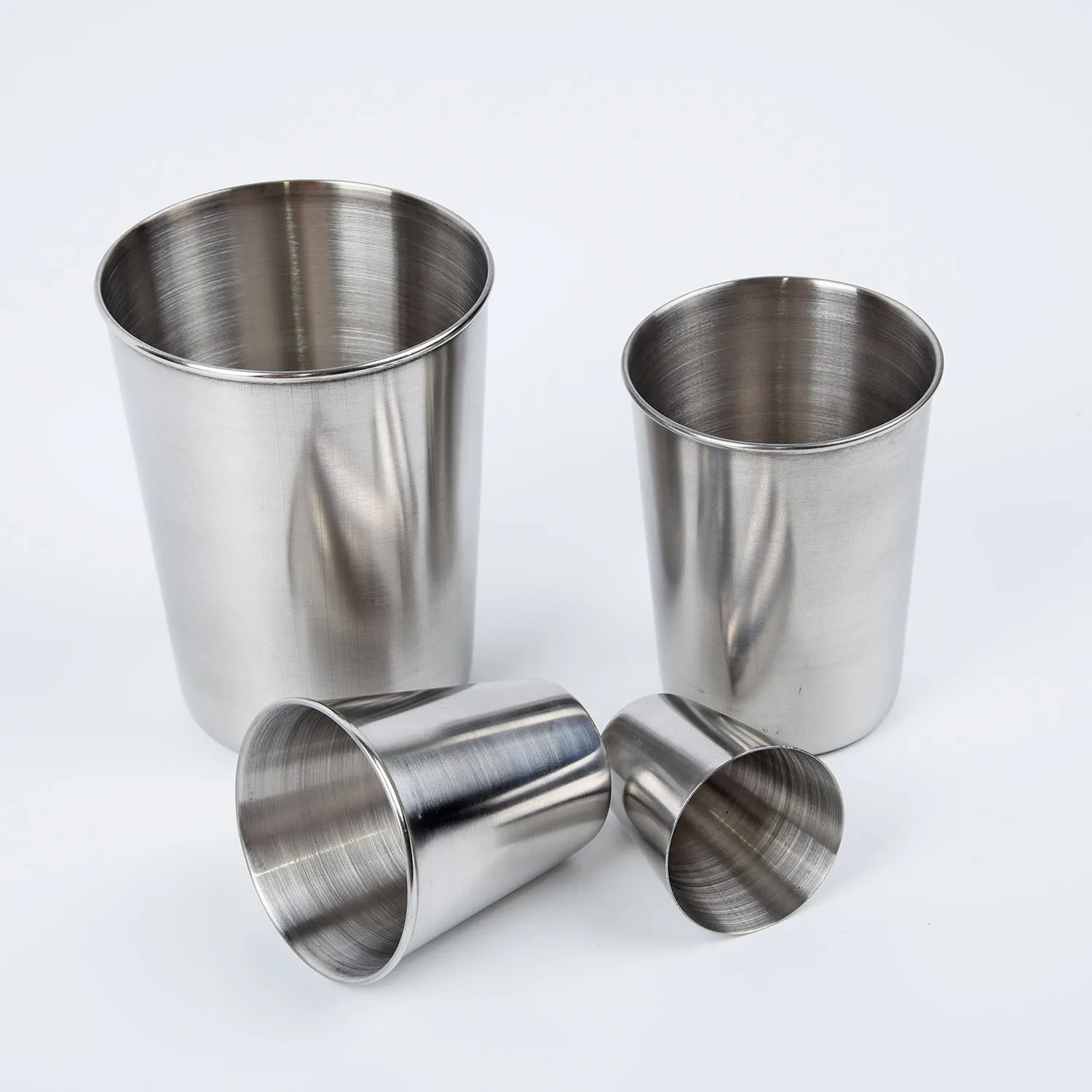 

1pcs Cup ​Stainless Steel 30/70/180/320ml Beer For bar Coffee Shop Tea Mugs Camp Travel Metal
