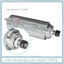 Постоянный крутящий момент 3,2 кВт GDK100-24Z/24000 AC380V ER20 об/мин с водяным охлаждением фрезерный шпиндель двигатель 4 подшипника металлический камень шпиндель