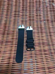 Durable Nylon Replacement Watch Band Strap (Silver  black)