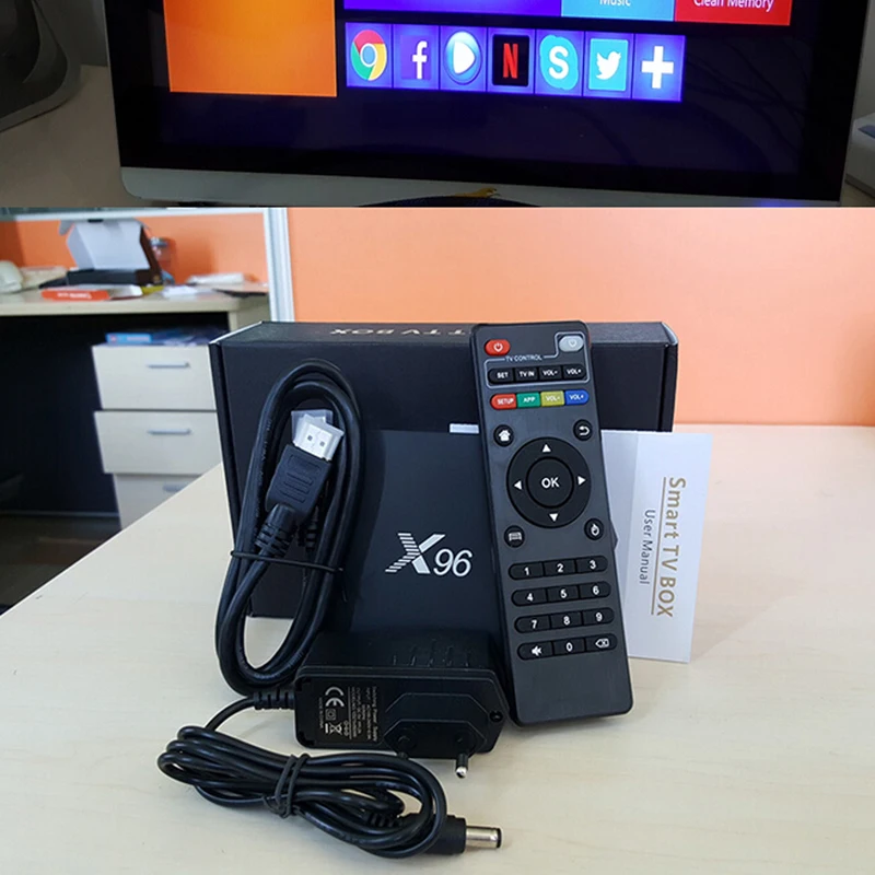 X96W Android 7,1 Smart tv BOX четырехъядерный HD2.0 4K* 2k Amlogic S905W телеприставка X96 W медиаплеер