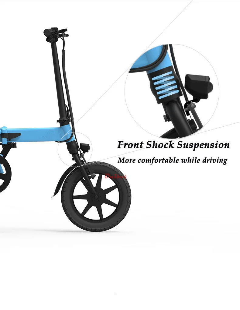 Daibot Portable Electric Bike Two Wheel Electric Scooters Three Cycling ModesSuspension 48V Folding Electric Bicycle For Adult (4)