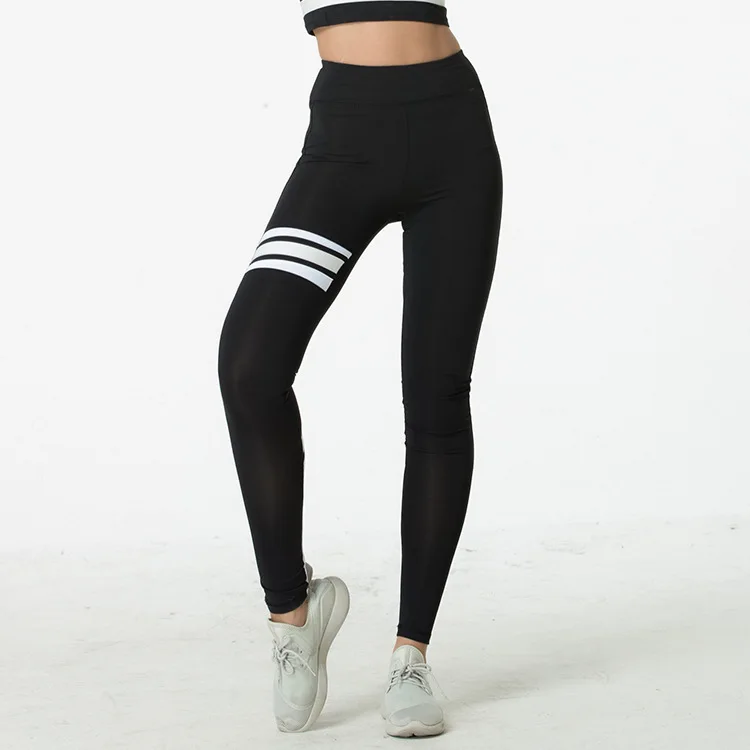 

New Style Athletic Pants Women's High-waisted Contrast Color Yoga Pants Ultra-stretch Fitness Pants Belly Holding Buttock Liftin