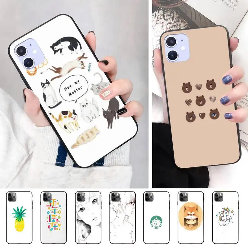 Qi мягкий черный чехол для телефона IphoneX XS 11 11Pro 5 5s SE 6 6s Plus 7 8 2020 | Мобильные телефоны