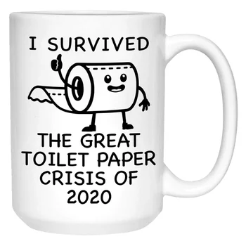 

Creative Ceramic Mug Cup Toilet Paper Letter Water Storage Cup Fashion Home Office Coffee Container (Random Style)