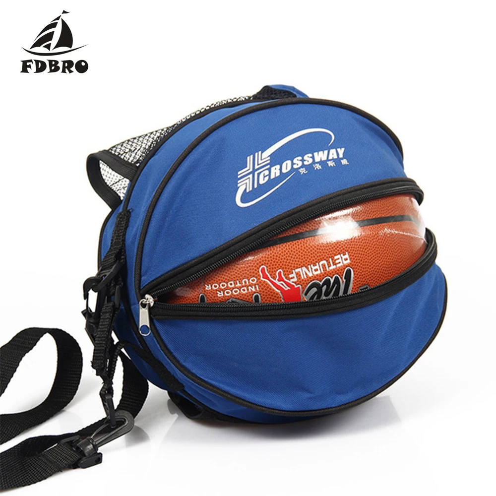 

FDBRO Universal Sport Bag Adjustable Shoulder Strap Knapsacks Storage Basketball Ball Football Volleyball Backpack Handbag Round