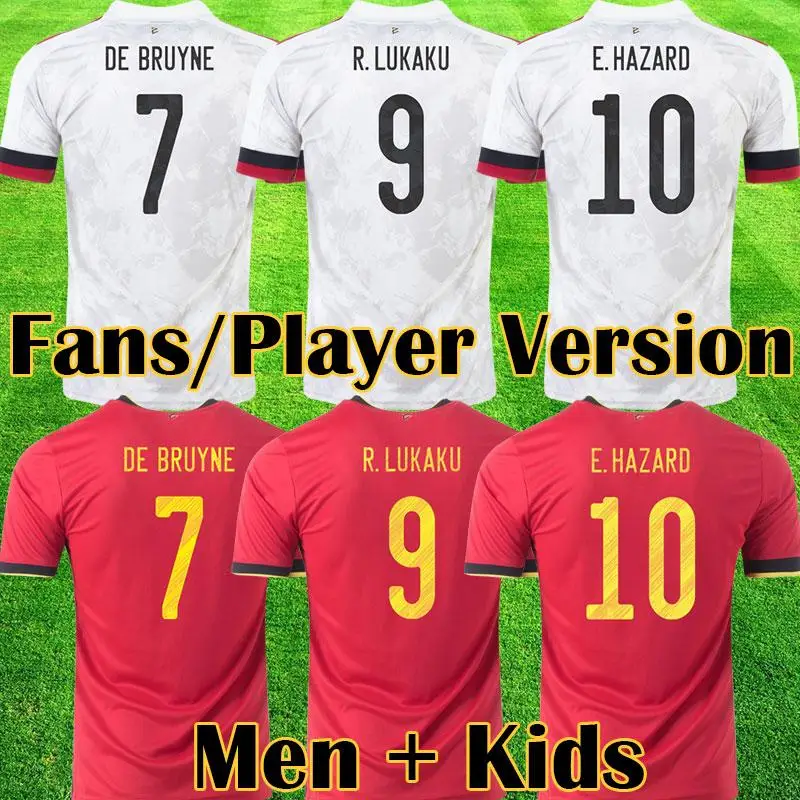 Коллекция 2021 года Европейский Кубок по Бельгии Джерси Bruyne LUKAKU опасности BATSHUAYI