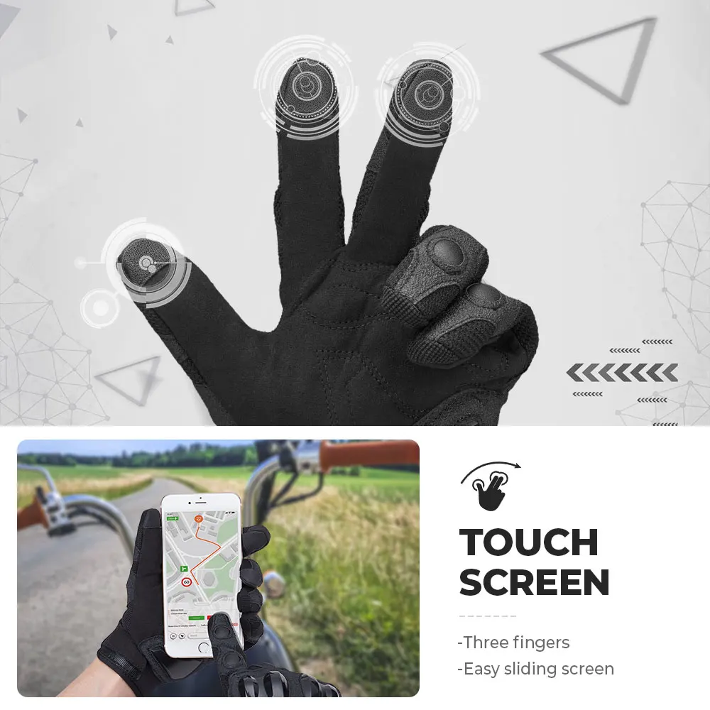 Мотоциклетные Перчатки Guantes зимние дышащие для сенсорных экранов мужчин и