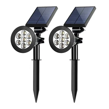 

LED Solar garden reflector light Auto change 7 colors outdoor solar lights for Patio lighting lawn waterproof 2 pieces