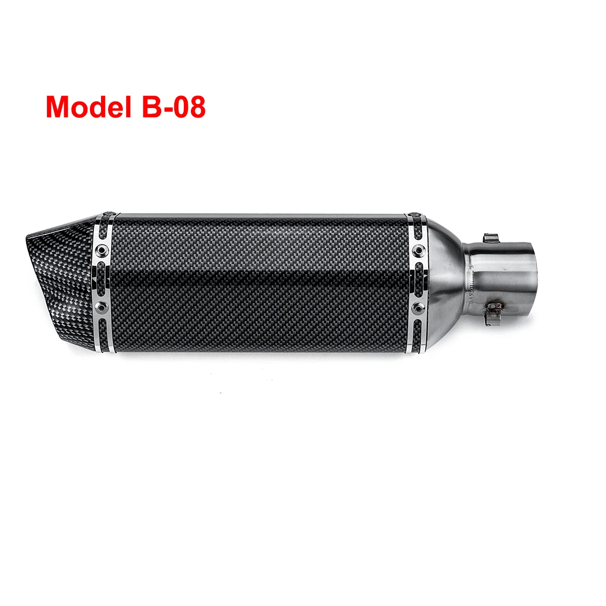 Для Suzuki/Honda/Kawasaki/escape мотоцикл 38-51 мм из нержавеющей стали универсальный мотоцикл двойной выход выхлопная труба - Цвет: ModelB08