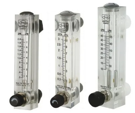 PMMA Gas Flowmeter Air Flow Meter 1/4" BSP Female Square Panel Type Rotameter LZT-6T 5-50 6-60 10-100 3-15 3-30 5-25 0.1-0.8LPM