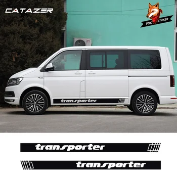 

Car Door Side Skirt Graphic Stripes Decals Auto Decor Stickers Accessories for Volkswagen VW Transporter Multivan T4 T5 T6