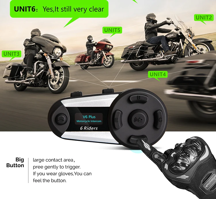 3 шт. V6 Plus домофон шлем мото rcycle шлем гарнитура Bluetooth 1200 м 6 Rider intercomunicadores de casco moto MP3 FM светодиодный