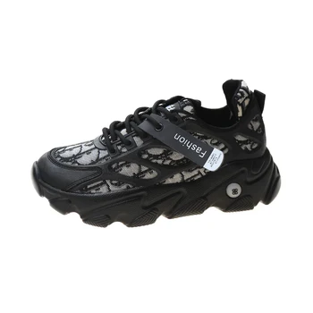 

Thick-soled Sneakers Women Autumn New Leather Casual Work Shoes Women Fashion Breathable Sports Non-slip Safety Vulcanized Shoes