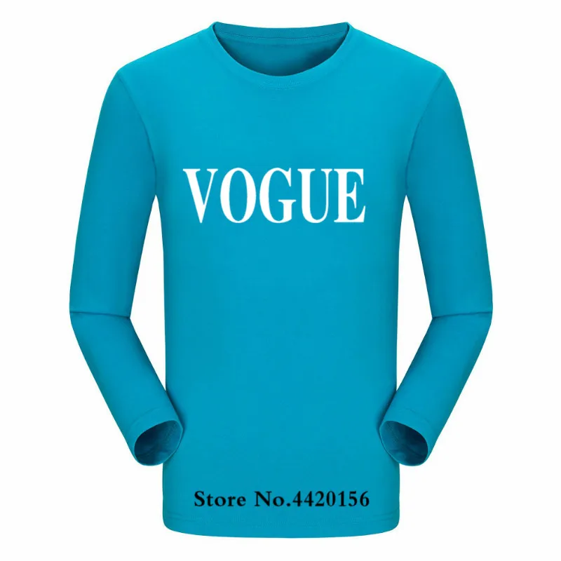 Peacock blue-B Футболка женская и мужская Harajuku Tide летняя новая Vogues VOGUE Футболка с принтом и длинным рукавом Женская футболка Топы повседневные женские футболки - Цвет: Peacock blue-B