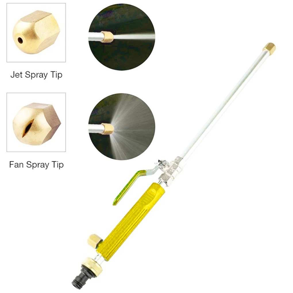 Автомобильный водяной пистолет высокого давления струя садовая мойка шланг палочка сопло распылитель Полив Спрей спринклер чистящий инструмент дропшиппинг - Цвет: Серебристый