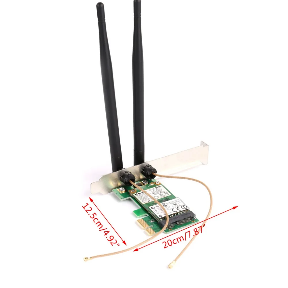 AR9281 настольная беспроводная Wifi карта pci-e адаптер 300 м двойная несъемная антенна