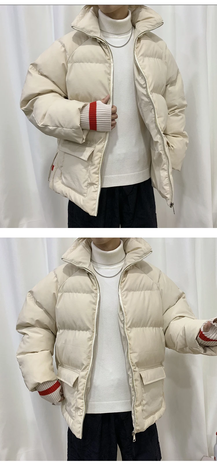 Мужская парка, пальто больших размеров 5XL, Зимняя Толстая Новинка, корейская мода, повседневная свободная парка большого размера, Мужская теплая хлопковая куртка M-5XL
