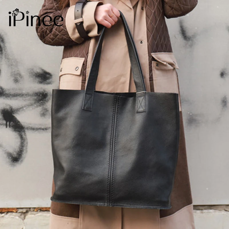 

iPinee Fashion Women Shoulder Bag 100% Genuine Leather Large Capacity Handbag High Quality Crossbody Messenger Purse