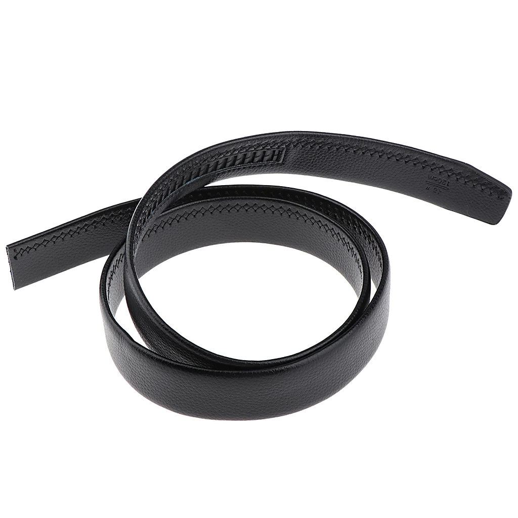 Vintage Men's PU Leather Automatic Waist Belt Slide Waistband without Buckle Gift for Father's Day Father's Birthday