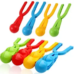 Pinza de plástico para Hacer bolas de nieve para niños, molde para bolas de nieve y arena, juguete para niños, 1 unidad