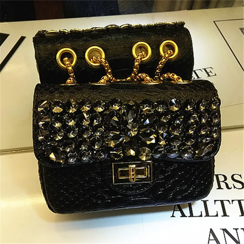 Роскошные вечерние сумки с бриллиантами, модная крокодиловая цепочка, сумка через плечо, высокое качество, женские сумочки и сумочки, Bolso Mujer