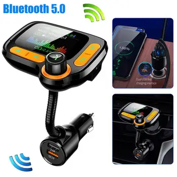 

Car Bluetooth FM Transmitter FM Modulator for Auto Handsfree Car Radio Power Adapter Kit 2 USB Charger mp3 Player