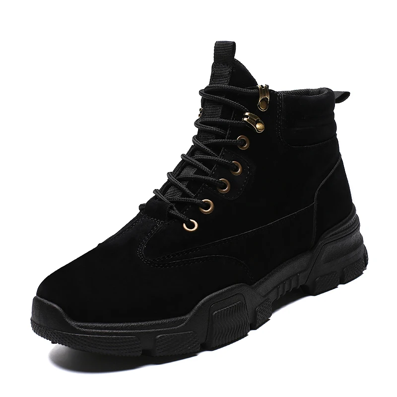 

2019 Army Fashion Black Breathable Safety Shoes Work Protective Shoes Anti-skid Wear Training Boots High Winter boots *6809