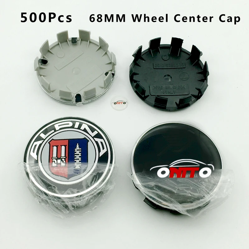 

500Pcs 68mm ABS Base 10Pins Car Wheel Hub Cap Auto Wheel Center Emblem Cover car emblem badge cover car styling for bmw