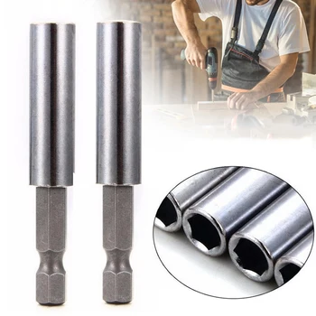 

2PCS Magnetic Extension Extend Socket Drill Bit Holder 1/4" Hex Power Tools for Power Drills Impact Drivers