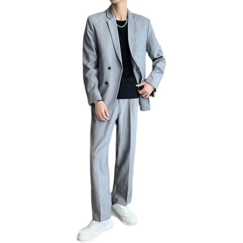 

Mens 2 Piece Suit Slim Fit Single Breasted Blazer and Pants Solid Color Prom Tuxedo Men Wedding Suits 2024 New Design Clothing