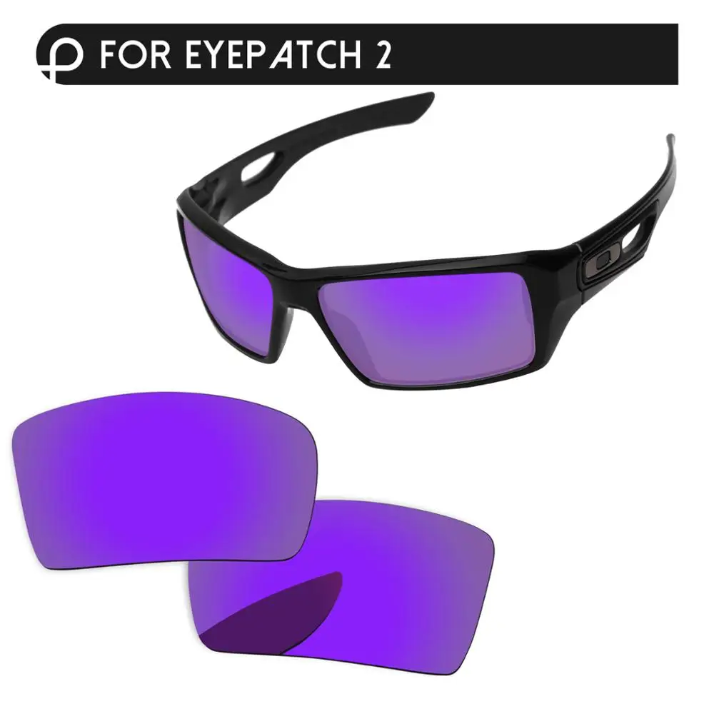 Papaviva Plasma Purple Mirror Polarized Replacement Lenses For Eyepatch 1&2 Sunglasses Frame 100% UVA & UVB Protection