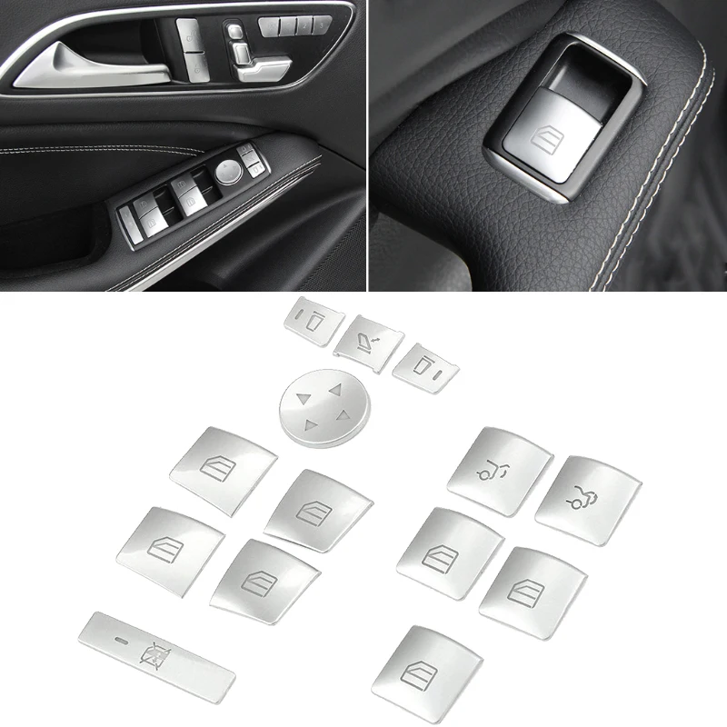 

Внутренняя дверь, подлокотник, кнопка переключения окна, отделка крышки, наклейка для Benz GLK ML GL a B C E G Class W204 W212 W246 W166 X166