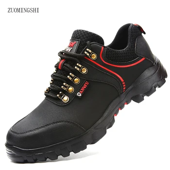 

Lightweight safety shoes men steel toe cap Security work shoes soft-bottom anti-cracking and puncture - proof