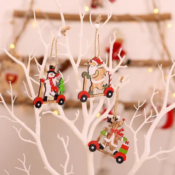 

Wooden Christmas tree decoration accessories christmas decorations for home 2021 Navidad Christmas Tree Decor Xmas Gifts New Yea