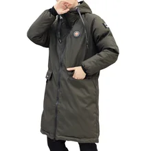 Лидер продаж, Длинные парки, зимняя мужская куртка, теплая ветрозащитная Повседневная Верхняя одежда, хлопковое пальто с большими карманами, высокое качество, мужские парки