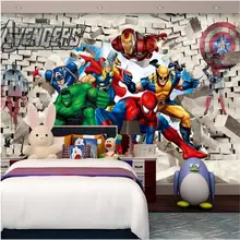 Milofi на заказ 3D фото обои 3D мультфильм детская комната обои Мстители спальня фон обои Человек-паук