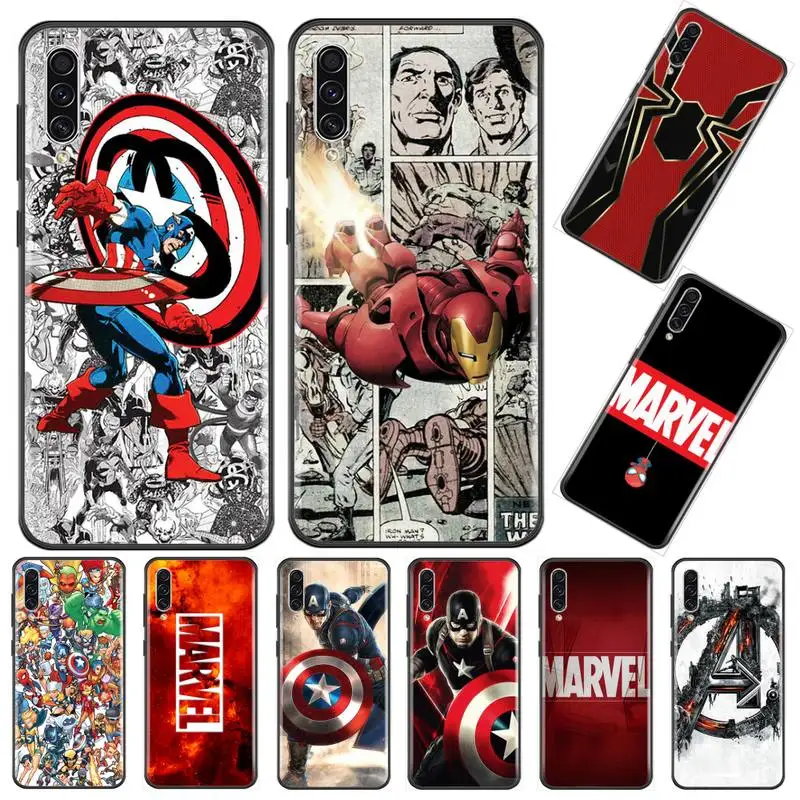 Мягкий силиконовый чехол для телефона Marvel Captain America Shield Samsung A20 A30 30s A40 A7 2018 J2 J7 prime J4